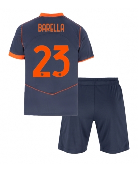 Inter Milan Nicolo Barella #23 Maglia Gara Terza Repliche 2025-26 Bambino Maniche Corte